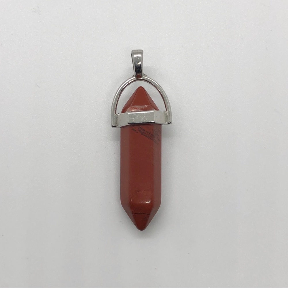 Red Jasper Stone Pendant Necklace